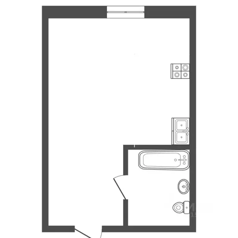 Студия Тюменская область, Тюмень Одесская ул., 20 (18.0 м) - Фото 2
