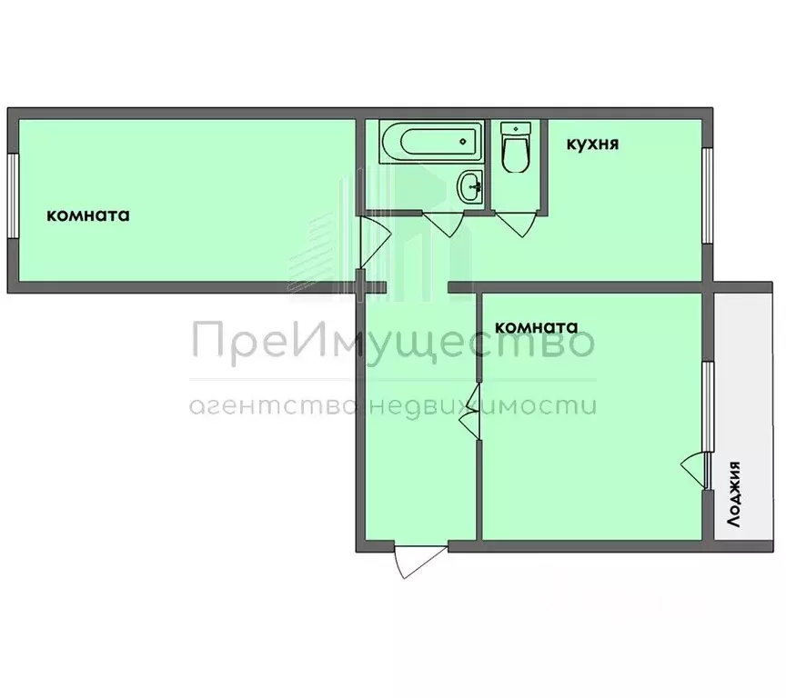 2-к кв. Челябинская область, Челябинск ул. Ворошилова, 57б (54.0 м) - Фото 0