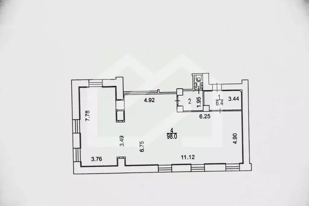 Помещение свободного назначения в Москва Ленинский просп., 11С1 (110 ... - Фото 2
