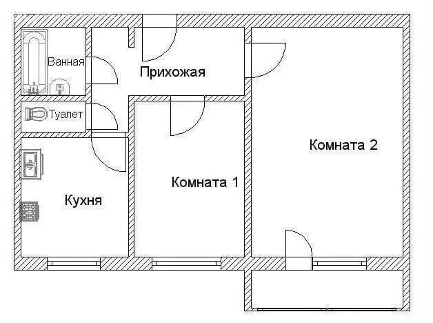 2-комнатная квартира: Москва, Харьковский проезд, 11к3 (47 м) - Фото 1