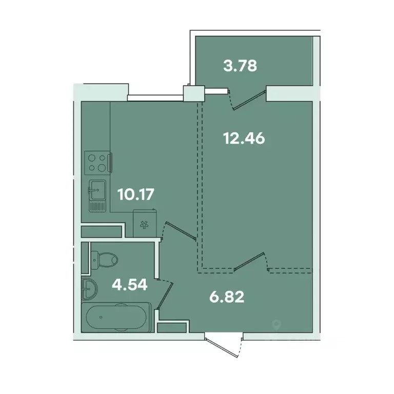 1-к кв. Иркутская область, Иркутск ул. Петрова, 16 (37.75 м) - Фото 0