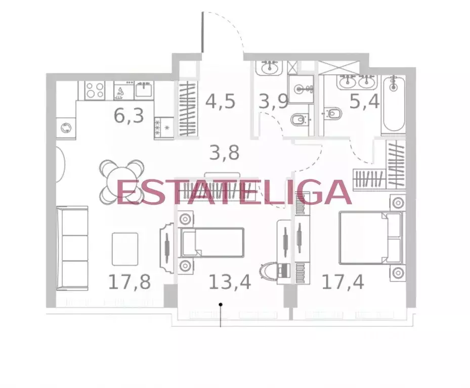 2-к кв. Москва Кутузовский проезд, 16А/1 (72.0 м) - Фото 1