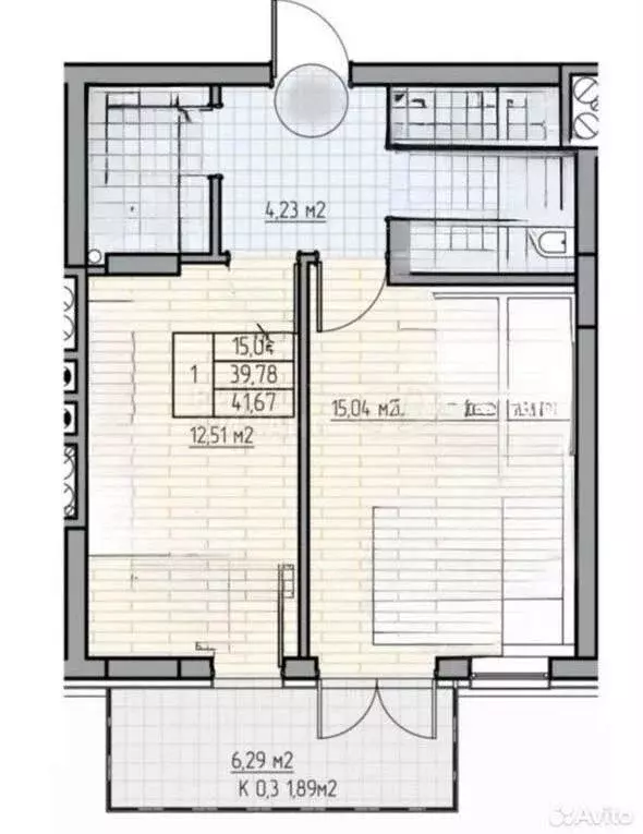 1-комнатная квартира: Калининград, проспект Калинина, 111 (42 м) - Фото 0