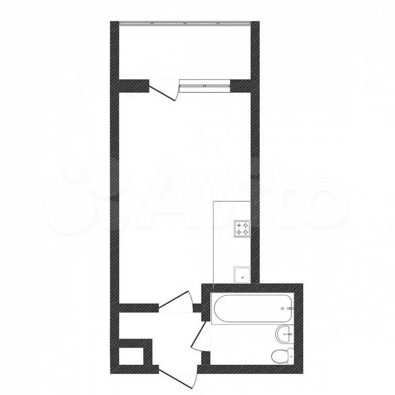 1-к. квартира, 15 м, 2/8 эт. - Фото 0