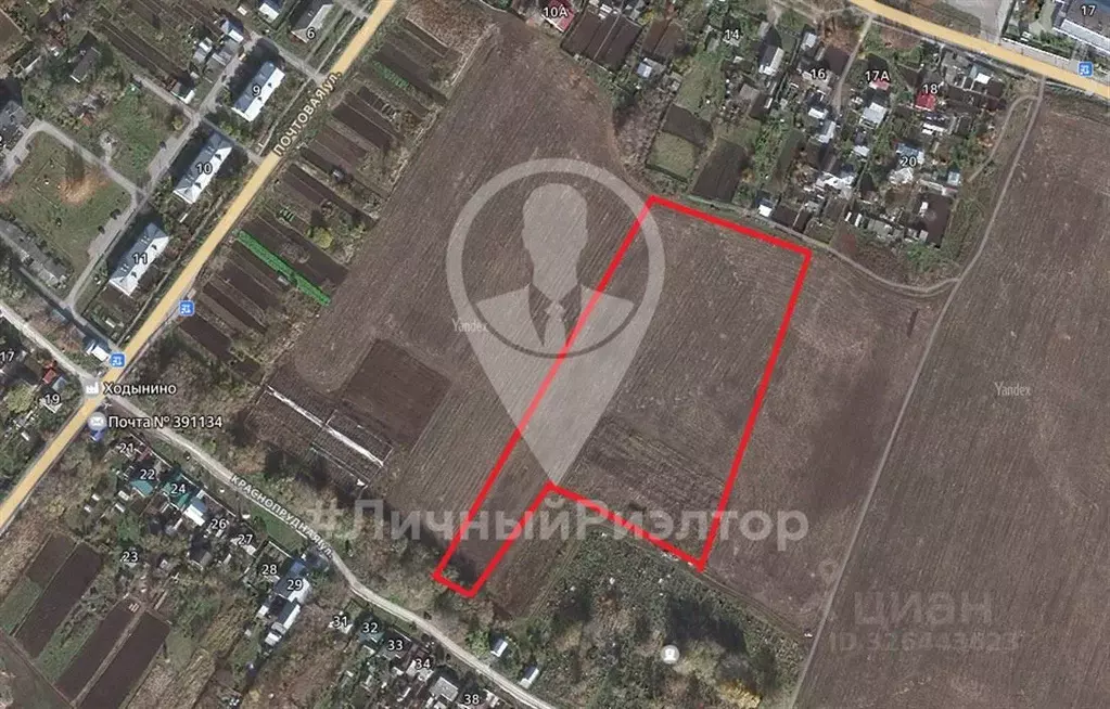 Участок в Рязанская область, Рыбновский муниципальный округ, с. ... - Фото 1