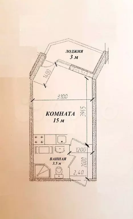 Квартира-студия, 23 м, 9/16 эт. - Фото 0