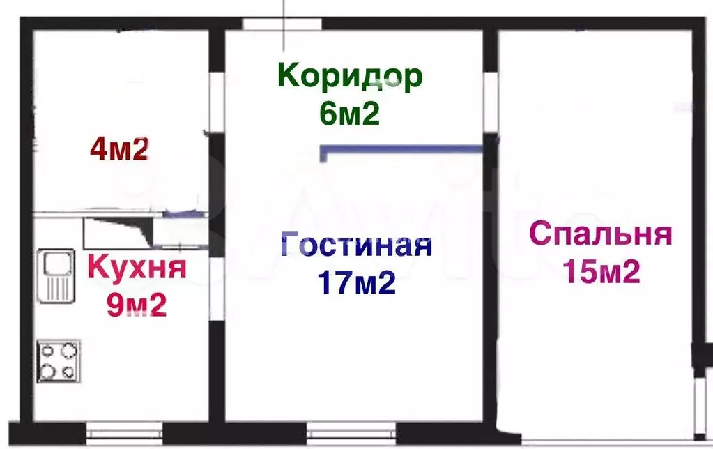 2-к. квартира, 52 м, 1/12 эт. - Фото 0