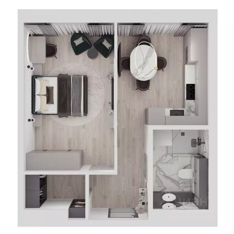 1-к кв. Хабаровский край, Хабаровск ул. Шеронова, 12 (42.1 м) - Фото 1