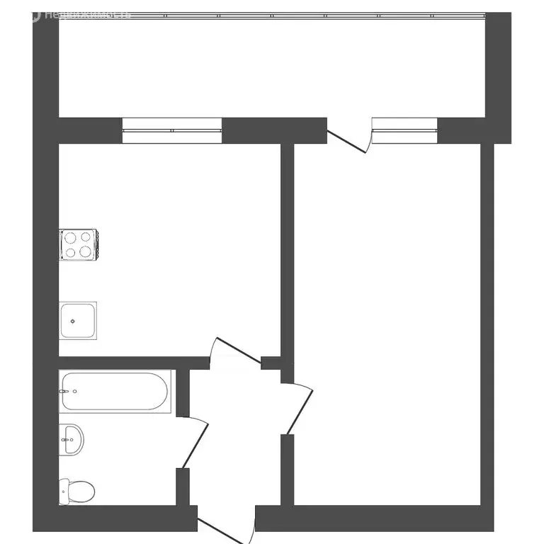 1-комнатная квартира: Тюмень, улица Избышева, 6 (38.3 м) - Фото 1