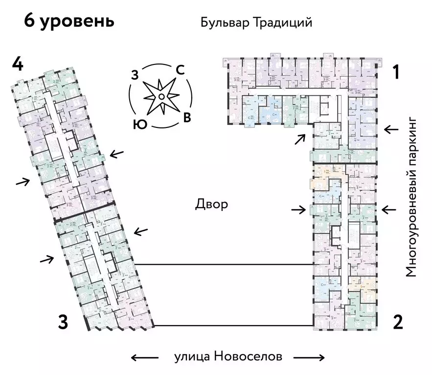 2-комнатная квартира: Тюмень, улица Новосёлов, 96 (50.66 м) - Фото 1