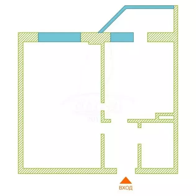 1-комнатная квартира: Тюмень, Арктическая улица, 1 (43 м) - Фото 1