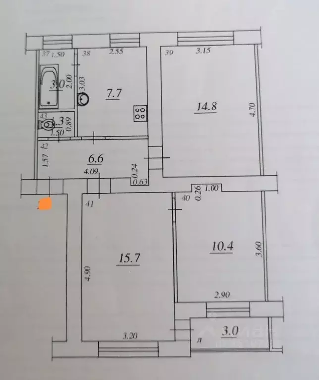 3-к кв. Самарская область, Самара Никитинская ул., 56 (61.0 м) - Фото 2