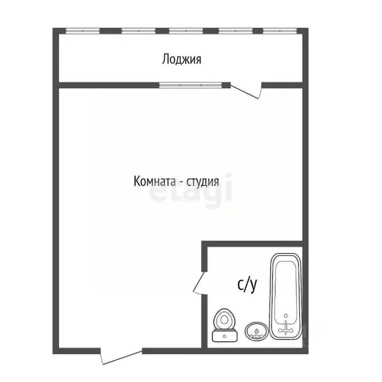 Студия Курганская область, Курган Черемухово мкр, ул. Каштановая, 8А ... - Фото 1