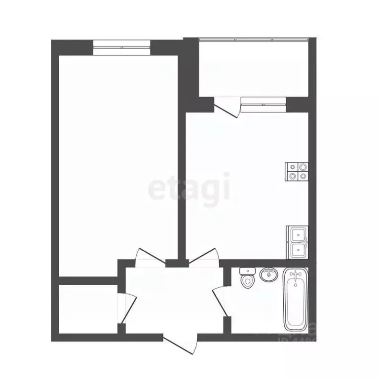 1-к кв. Смоленская область, Смоленск ул. Авиаторов, 5А (32.5 м) - Фото 1