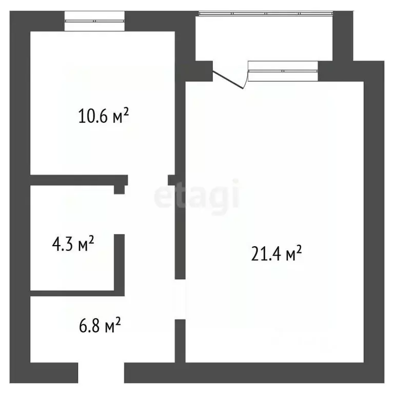 1-к кв. Воронежская область, Семилуки ул. Дзержинского, 26 (43.1 м) - Фото 2