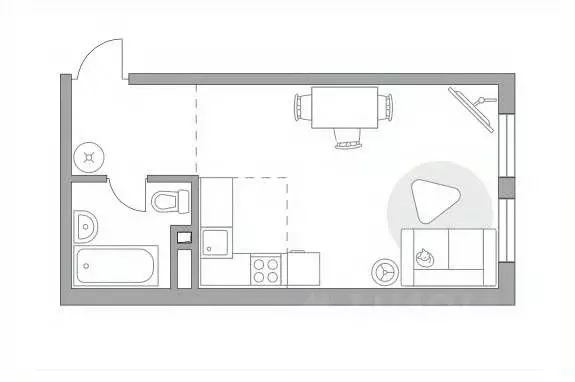 Студия Москва Каширское ш., 1К2С5 (32.56 м) - Фото 1
