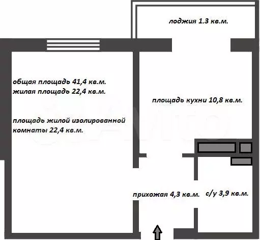 Аукцион: 1-к. квартира, 41,4 м, 7/18 эт. - Фото 0