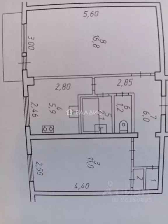2-к кв. Карелия, Петрозаводск ул. Репникова, 21Б (44.2 м) - Фото 2