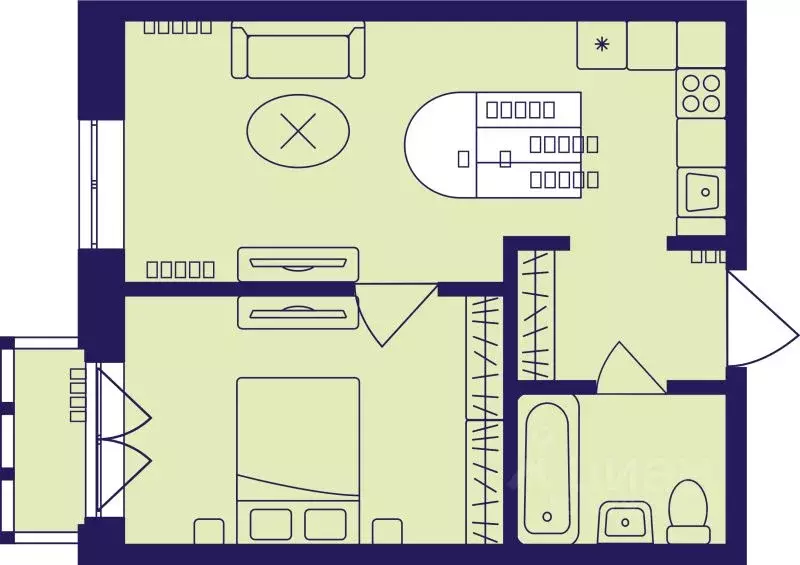 2-к кв. Московская область, Балашиха Железнодорожный мкр, Центр-2 мкр, ... - Фото 1