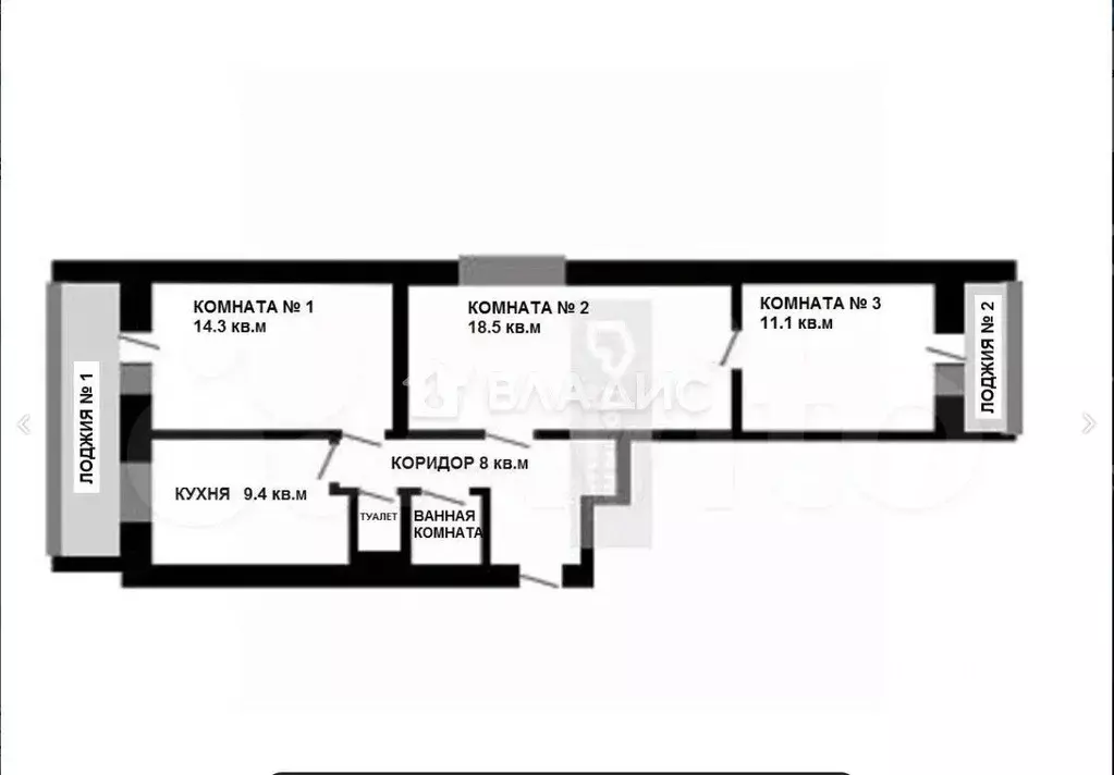 3-к кв. Москва 4-я Новокузьминская ул., 13к1 (64.3 м) - Фото 2
