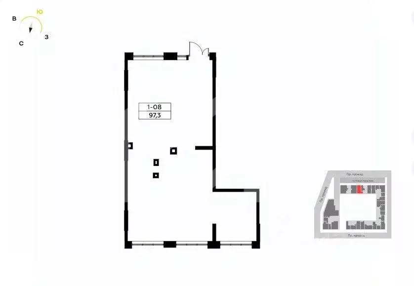Помещение свободного назначения в Москва Родные кварталы жилой ... - Фото 2