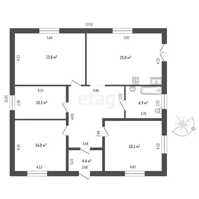 Дом в деревня Щельпино, Садовая улица (130 м) - Фото 1