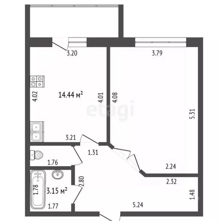 1-к кв. Мордовия, Саранск Мордовская ул., 34 (47.3 м) - Фото 0