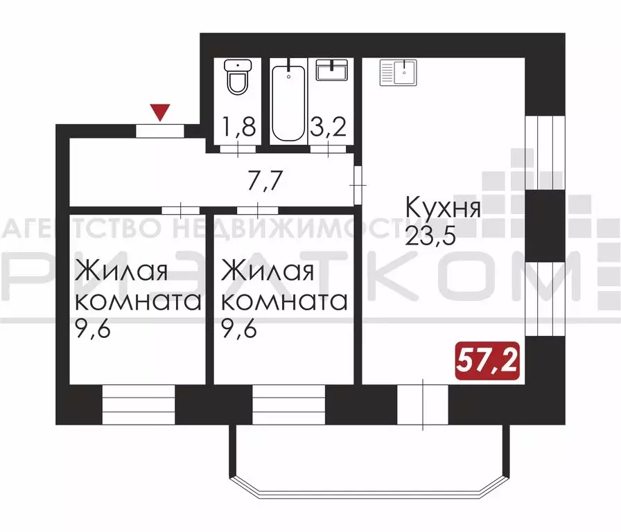 3-комнатная квартира: Благовещенск, Партизанская улица, 43 (57 м) - Фото 0