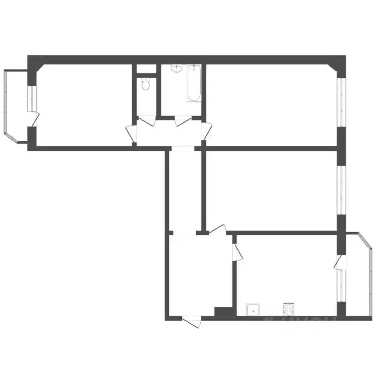 3-к кв. Тюменская область, Тюмень ул. Московский Тракт, 154к1 (85.0 м) - Фото 2