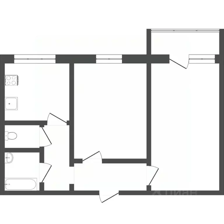 2-к кв. Омская область, Омск бул. Архитекторов, 1/1 (53.4 м) - Фото 1