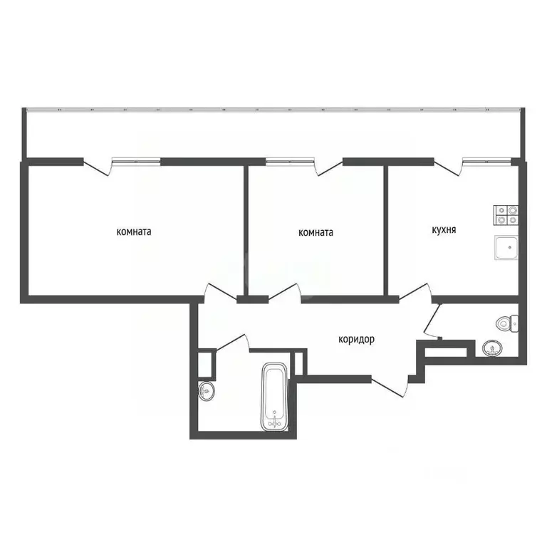 2-к кв. Воронежская область, Воронеж Московский просп., 132 (63.3 м) - Фото 2