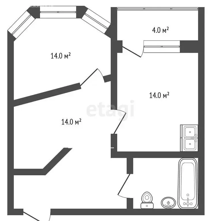 1-комнатная квартира: Сергиев Посад, улица Дружбы, 9А (51 м) - Фото 1
