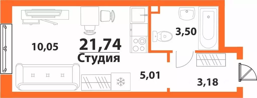 1-к кв. Ульяновская область, Ульяновск 19-й мкр, Аквамарин-2 жилой ... - Фото 1