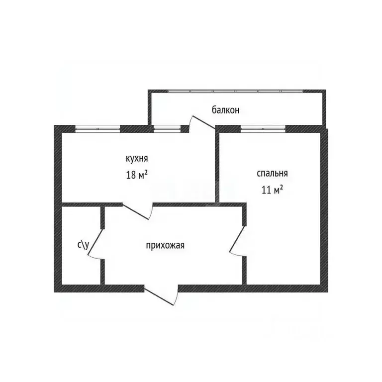 1-к кв. Брянская область, Брянск ул. Красных Партизан, 25 (38.5 м) - Фото 1