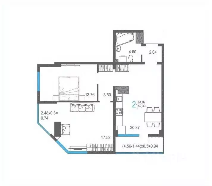 2-к кв. Крым, Ялта ул. Кирова, 155Ак1 (64.07 м) - Фото 1