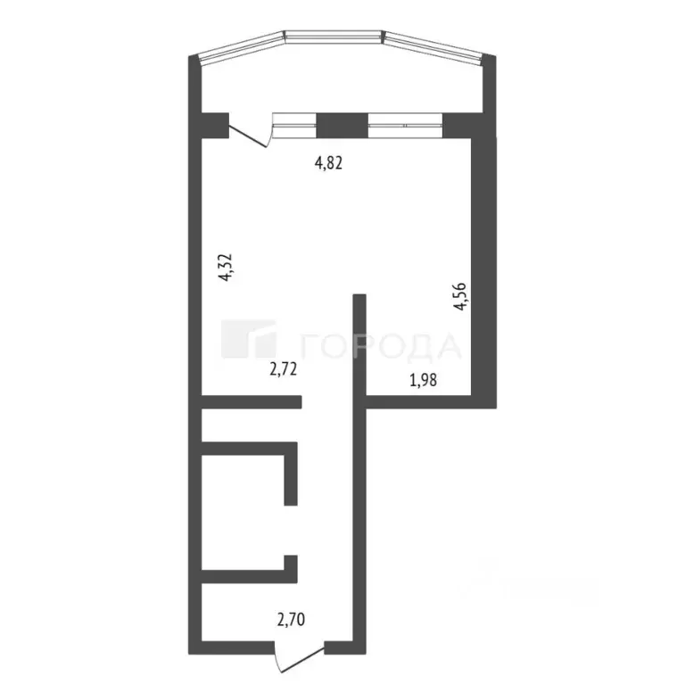 Студия Алтайский край, Барнаул ул. 65 лет Победы, 22 (34.4 м) - Фото 2