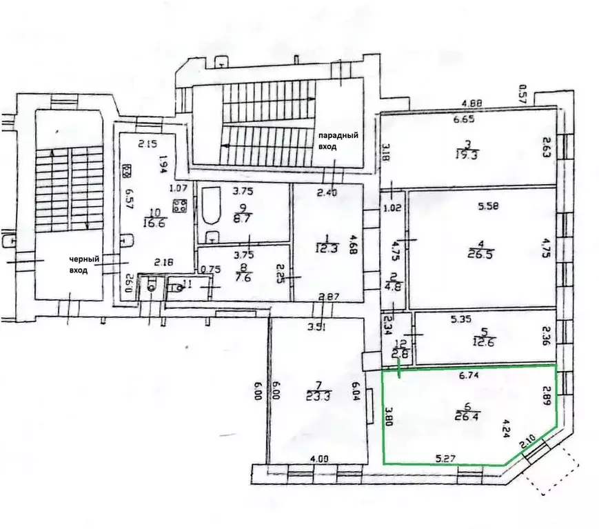 Комната Санкт-Петербург Суворовский просп., 23 (26.4 м) - Фото 2