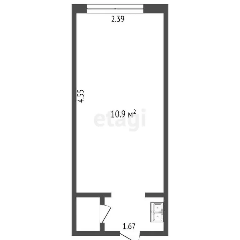 1-комнатная квартира: Глазов, Интернациональная улица, 9 (12.6 м) - Фото 1