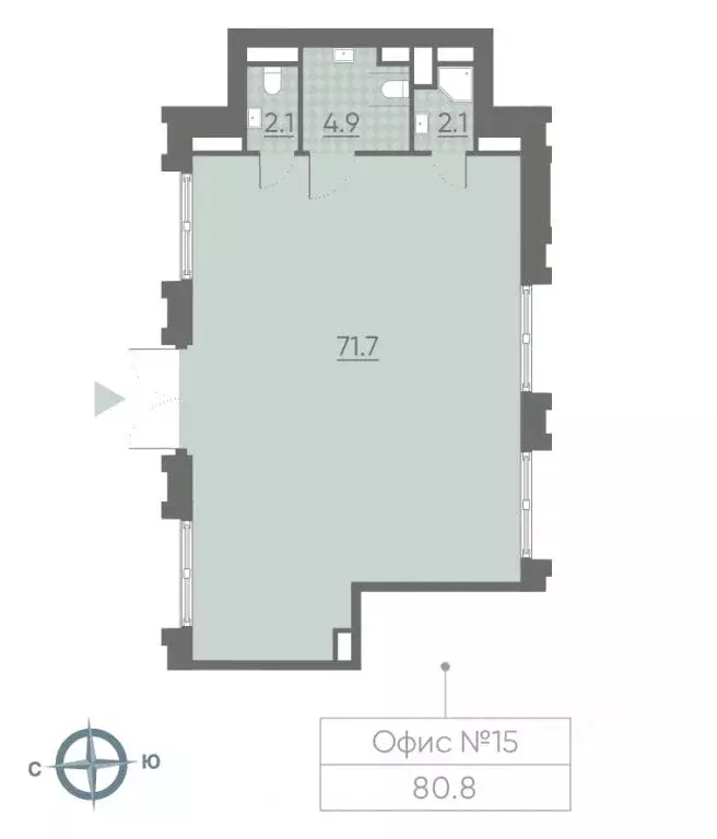 Помещение свободного назначения в Москва Вейв жилой комплекс, 3 (81 м) - Фото 1