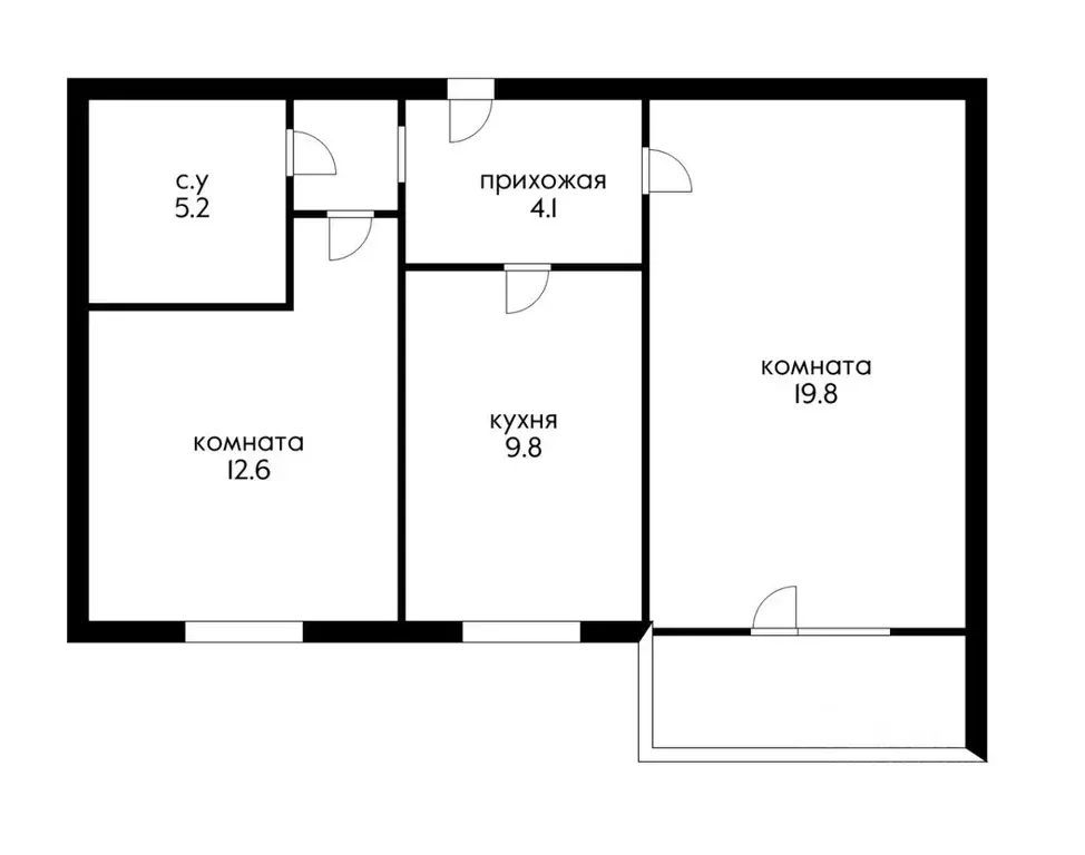 2-к кв. Краснодарский край, Краснодар Симферопольская ул., 16 (54.0 м) - Фото 1