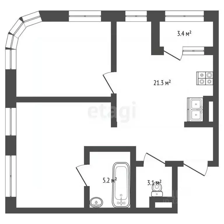 3-к кв. Москва ул. Крузенштерна, 2 (79.0 м) - Фото 1
