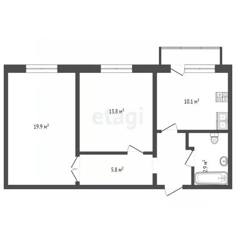 2-к кв. Москва Хорошевское ш., 80 (59.0 м) - Фото 2