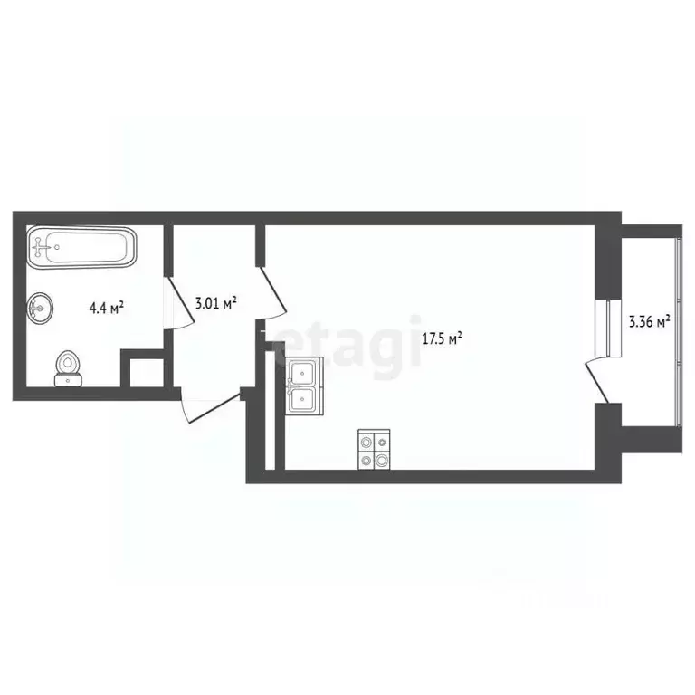 Студия Свердловская область, Екатеринбург ул. Чайковского, 66А (24.9 ... - Фото 2