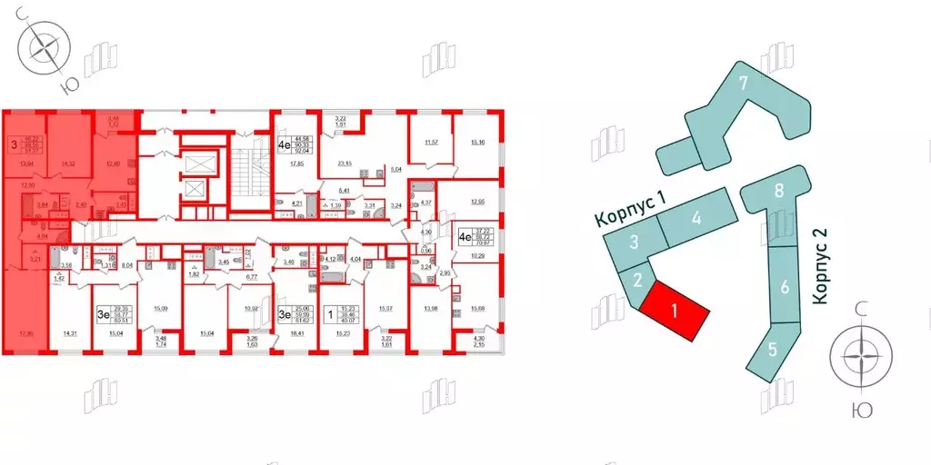 3-к кв. Санкт-Петербург просп. Энергетиков, 2к1 (91.27 м) - Фото 2