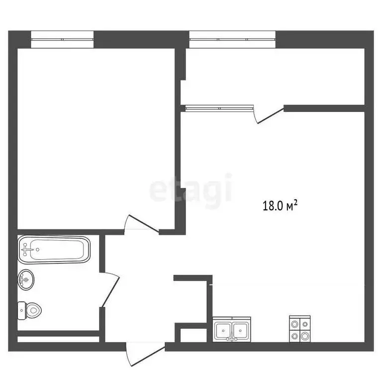 1-комнатная квартира: деревня Дударева, улица Сергея Джанбровского, 4 ... - Фото 1
