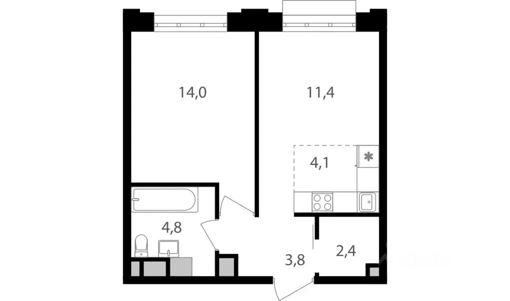 2-к кв. Москва Михалковская ул., 48 (40.5 м) - Фото 1