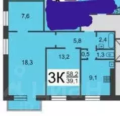 3-к кв. Нижегородская область, Нижний Новгород Кузнечиха жилрайон, ул. ... - Фото 2