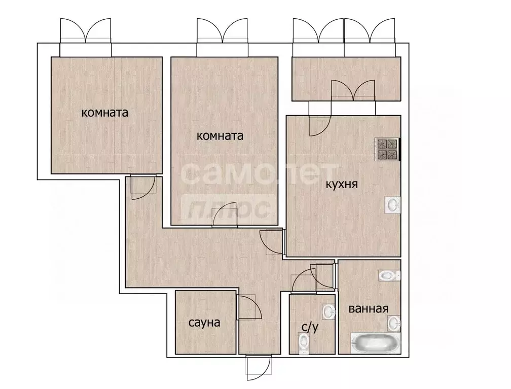 2-к кв. Тюменская область, Тюмень ул. Шиллера, 46к3 (88.1 м) - Фото 2