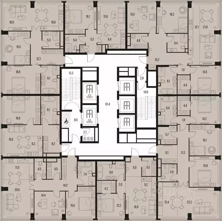 3-к кв. Москва Летниковская ул., 11к1 (92.1 м) - Фото 1