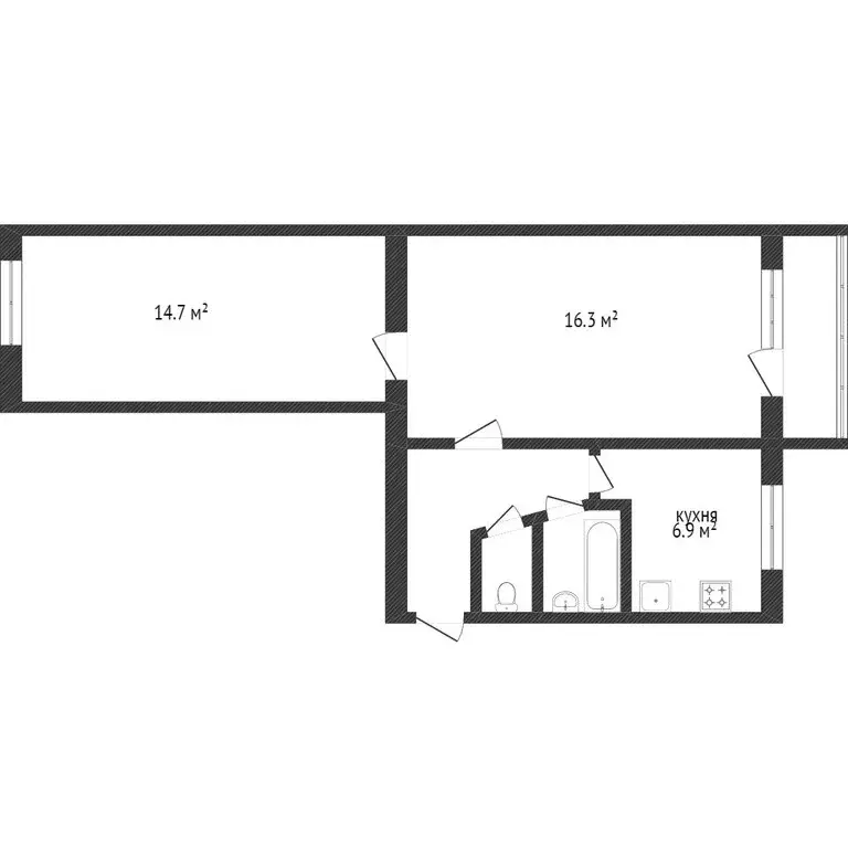 2-комнатная квартира: Златоуст, улица Строителей, 11 (44.1 м) - Фото 1